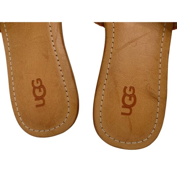 Ugg Ximena Leather Suede Multicolor Slide Sandals Size 8 Y10668 - Picture 7 of 13